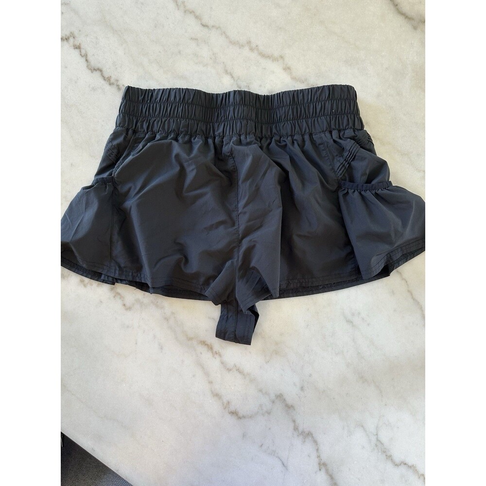 Free People Movement Get Your Flirt On Shorts  XL Black Pocket Lined Preowned